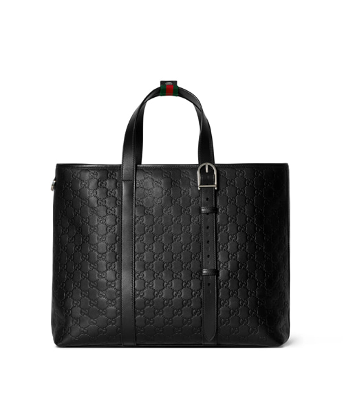 구찌 GG 엠블럼 라지 토트 백
